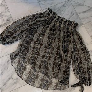 Intermix Snakeprint sheer top